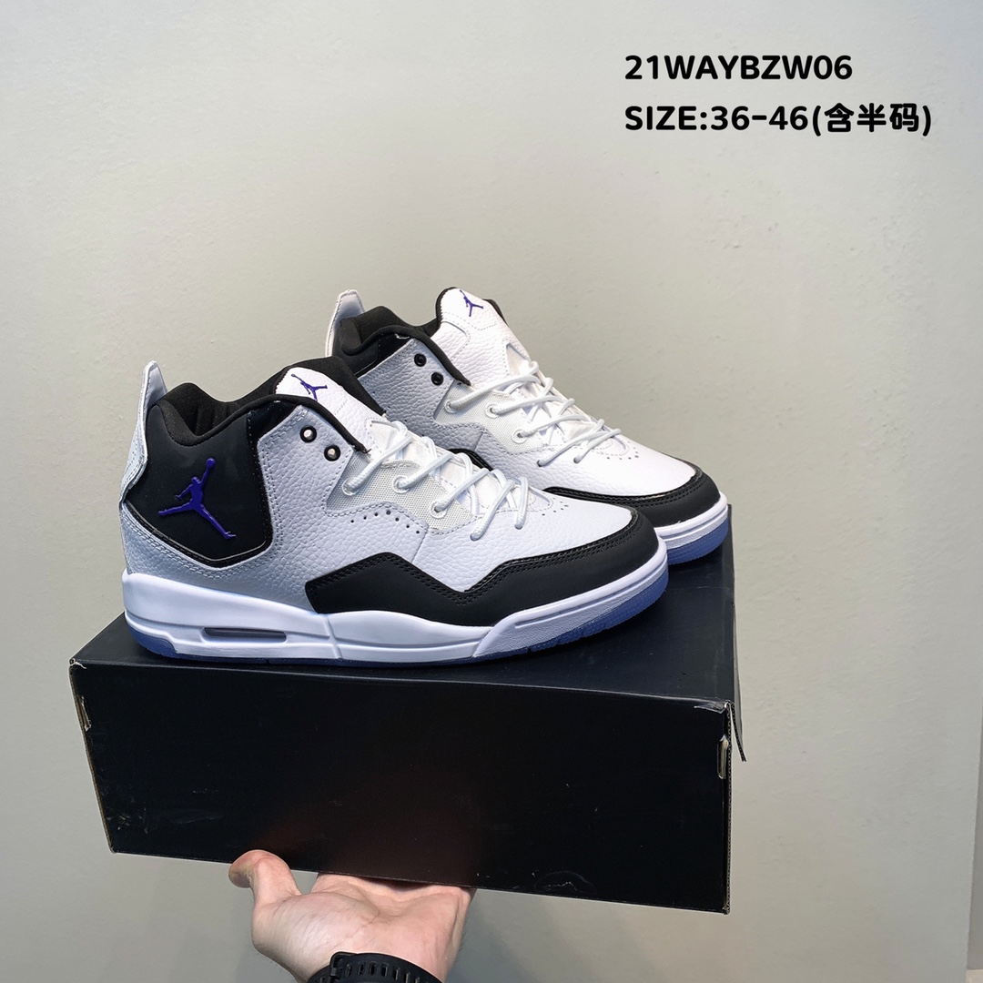 2021 Men Air Jordan Courtside 23 White Black Blue Shoes